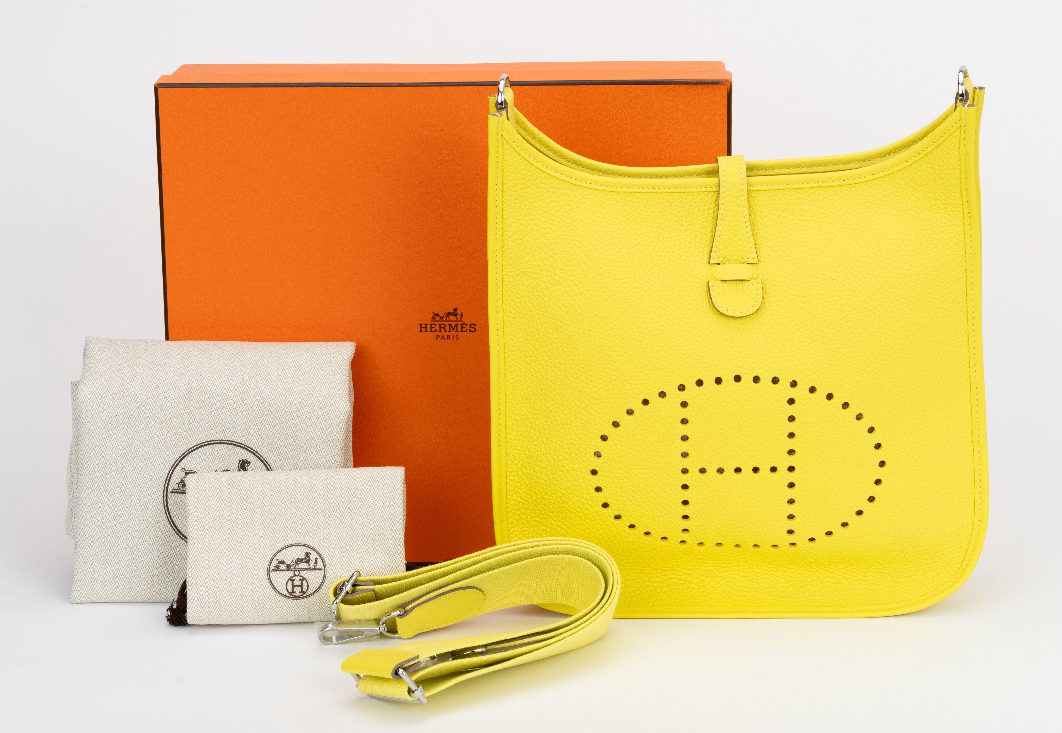 Hermès New Lime Togo Evelyne PM For Sale 3