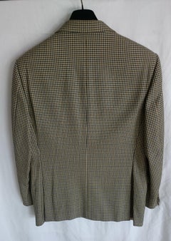 HERMES "New" Men's Pied de Poule Fabric Wool Jacket