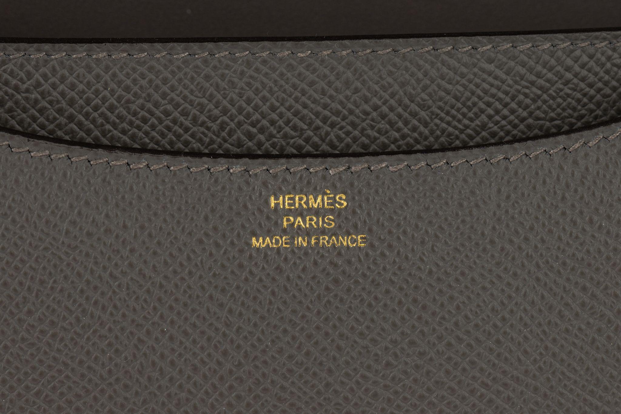 Hermes New Mini Constance 18 Gris Meyer For Sale 4