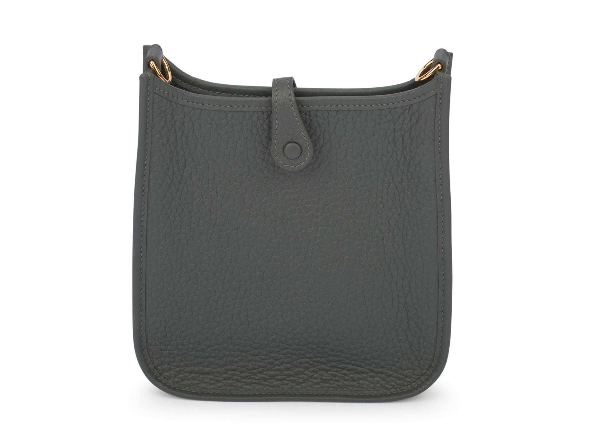 Hermes New Mini Evelyne Mangrove Gold im Angebot 1