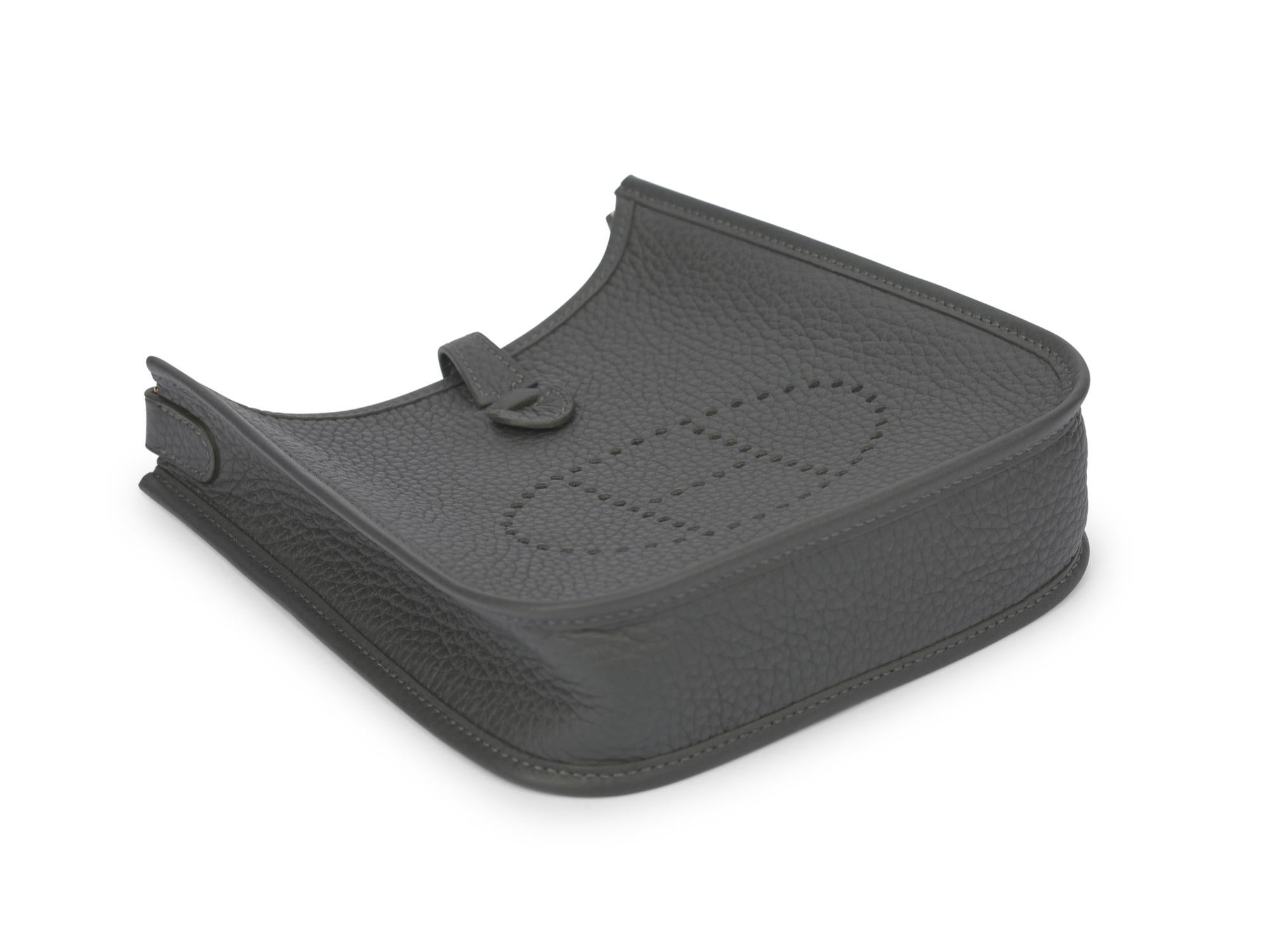 Hermes New Mini Evelyne Mangrove Gold im Angebot 2