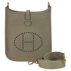 Hermes New Mini Evelyne Sage /Gold