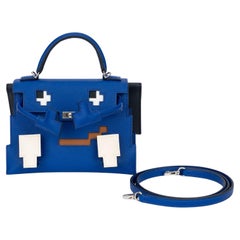 Hermès Neue Mini Kelly Idole Picto Blau