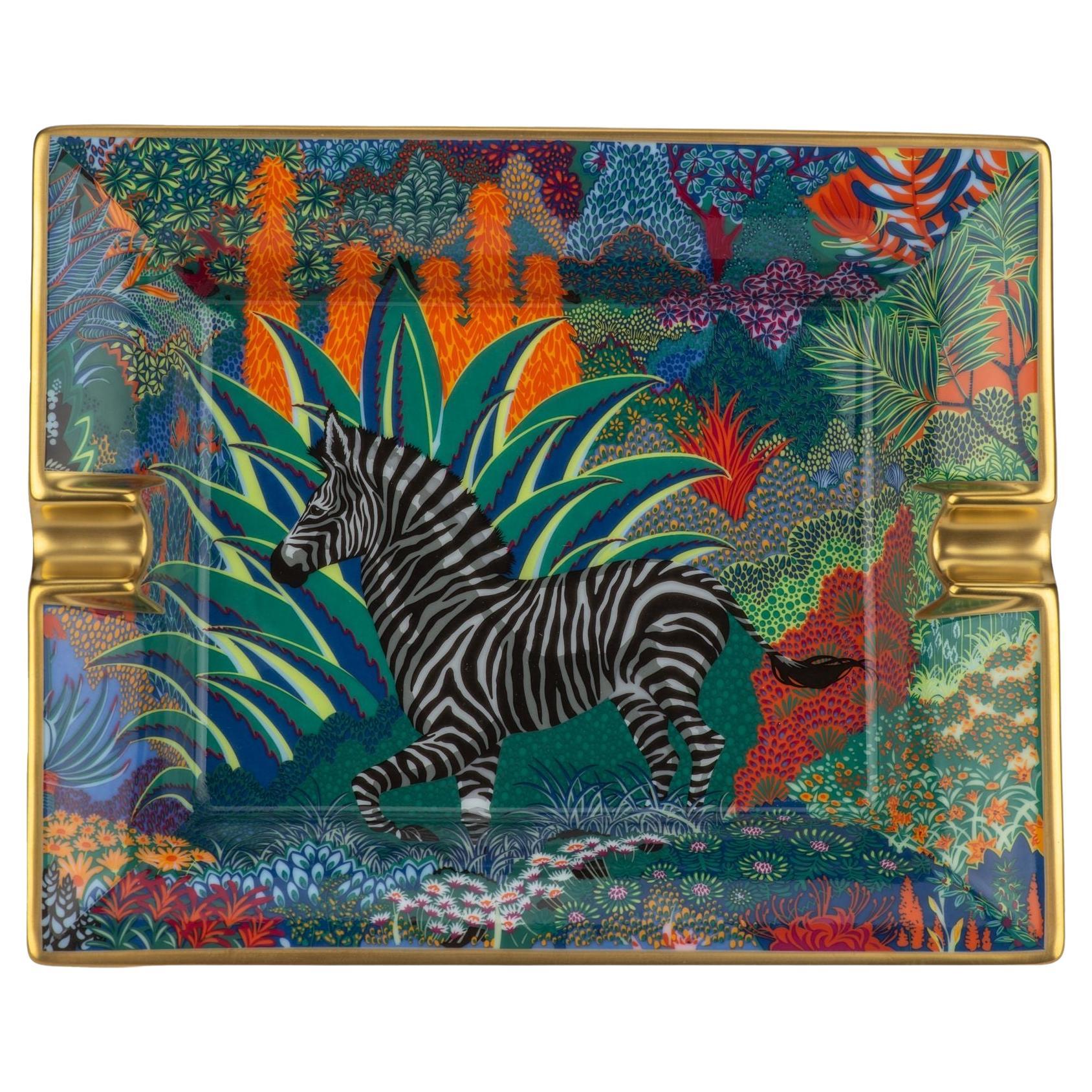 Hermès New Mountain Zebra Ashtray New in Box