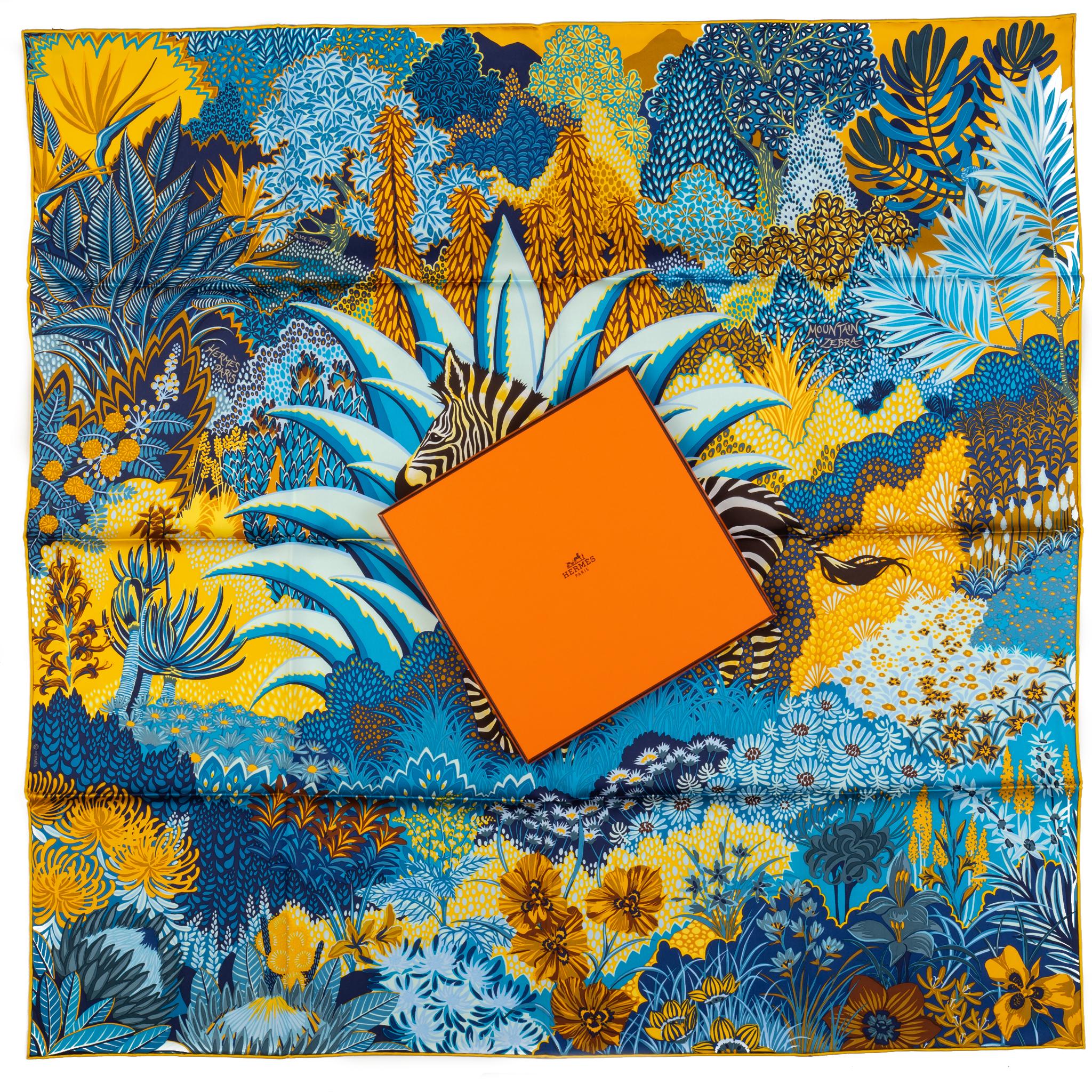 Hermès New Mountain Zebra Silk Scarf 2