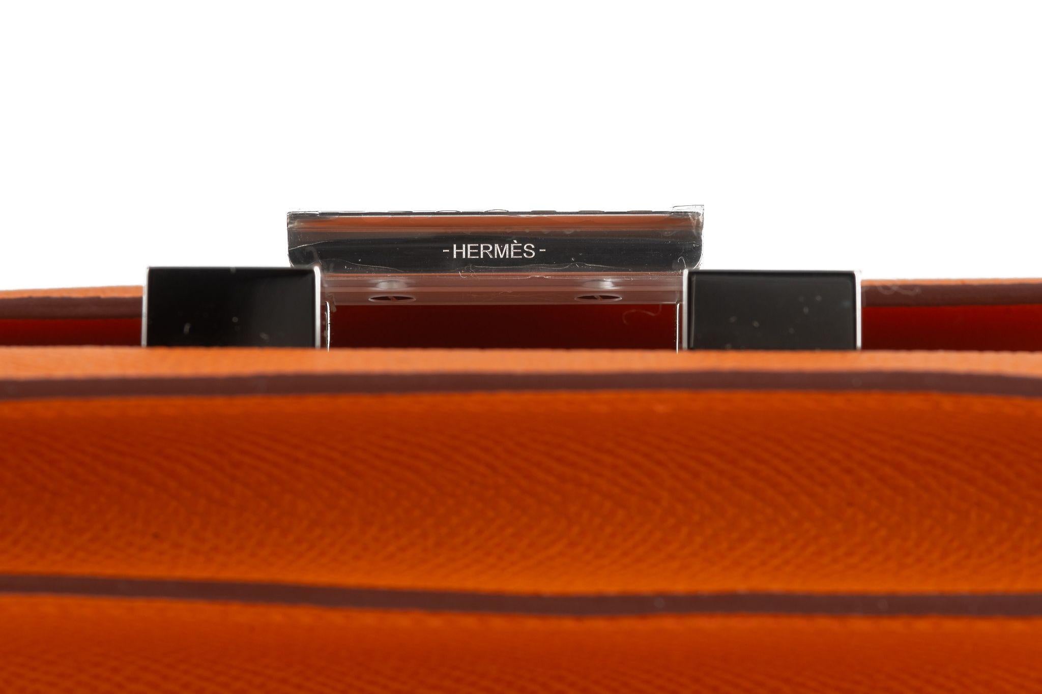 Hermes New Orange Mini Constance Handbag For Sale 6
