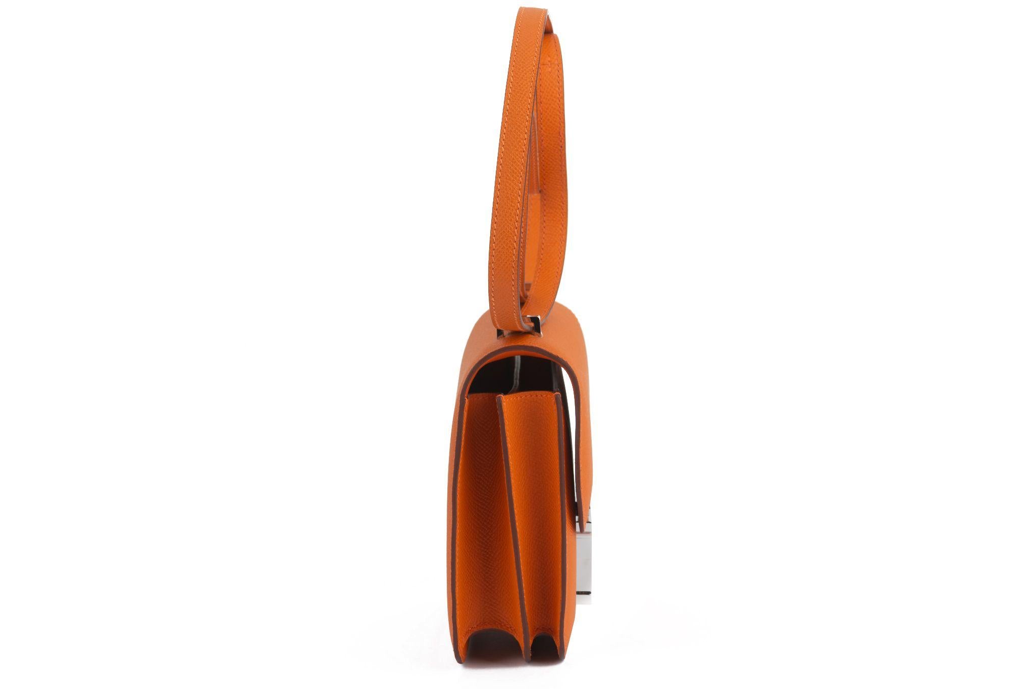 Hermes Neue Orange Mini Constance Handtasche im Zustand „Neu“ im Angebot in West Hollywood, CA