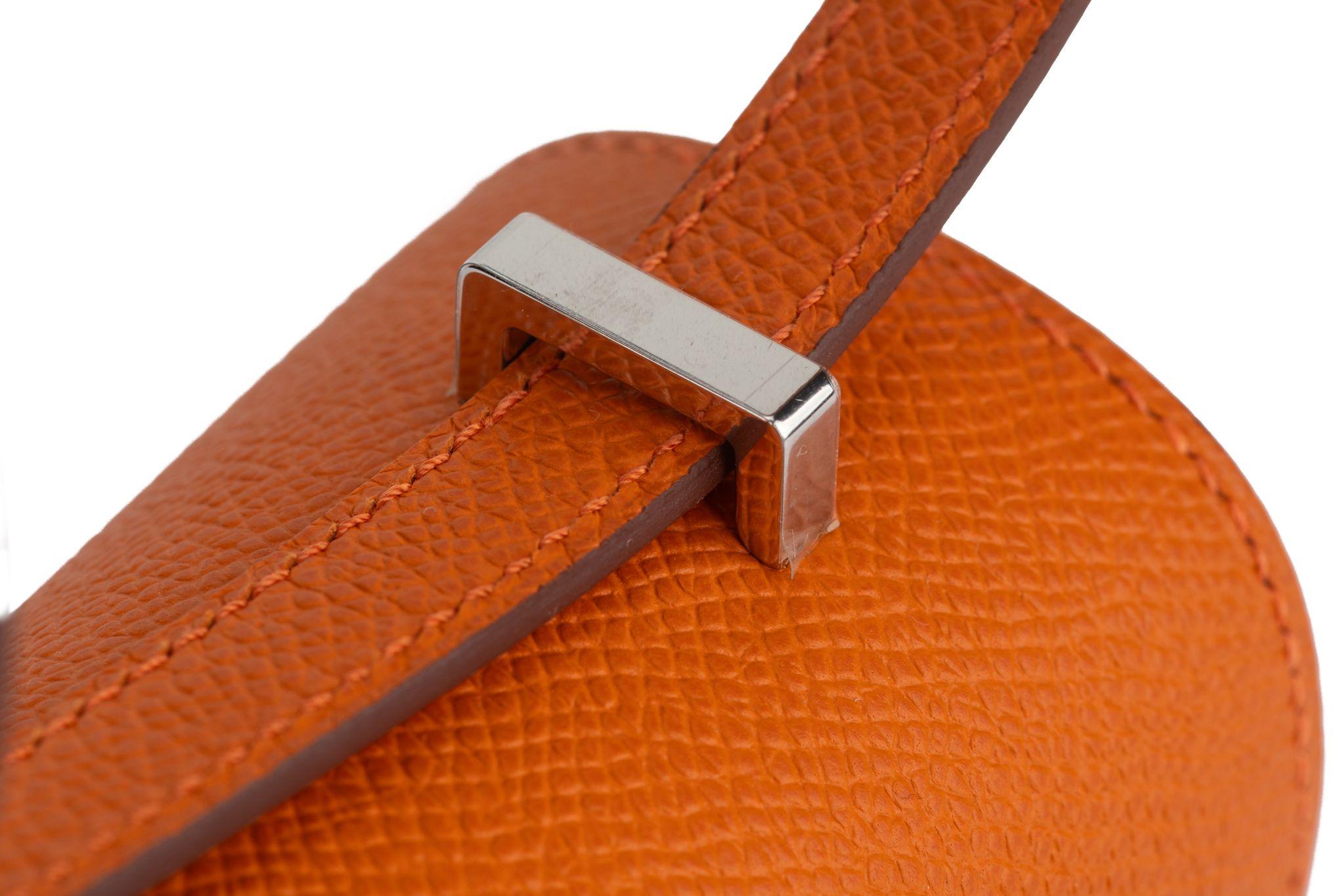 Hermes New Orange Mini Constance Handbag For Sale 3