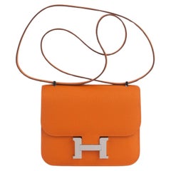 Hermes Neue Orange Mini Constance Handtasche