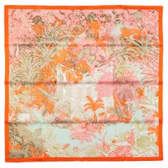 Hermes New Orange Tropical Garden Scarf