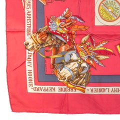 Hermès "New Orleans" 90cm Original Issue Pink Silk Scarf by Loïc Dubigeon, 1996.