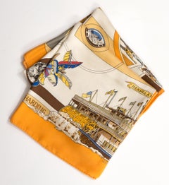 Hermes New Orleans Creole Jazz 1923 by Loic Dubigeon Silk Scarf
