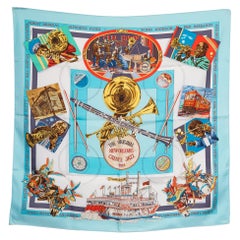 Hermes New Orleans Creole Jazz 1923 by Loic Dubigeon Silk Scarf