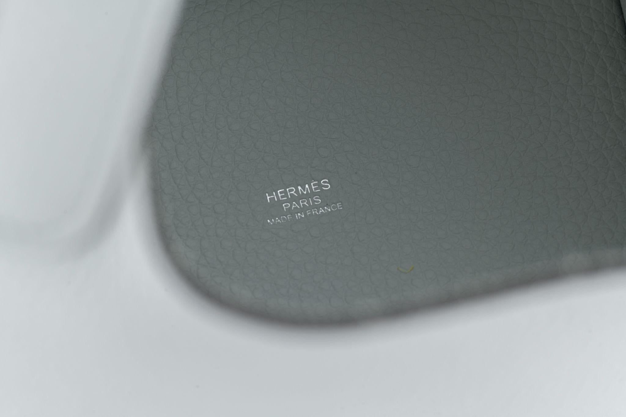 Hermès New Pearl Grey Picotin 18 Togo in vendita 5