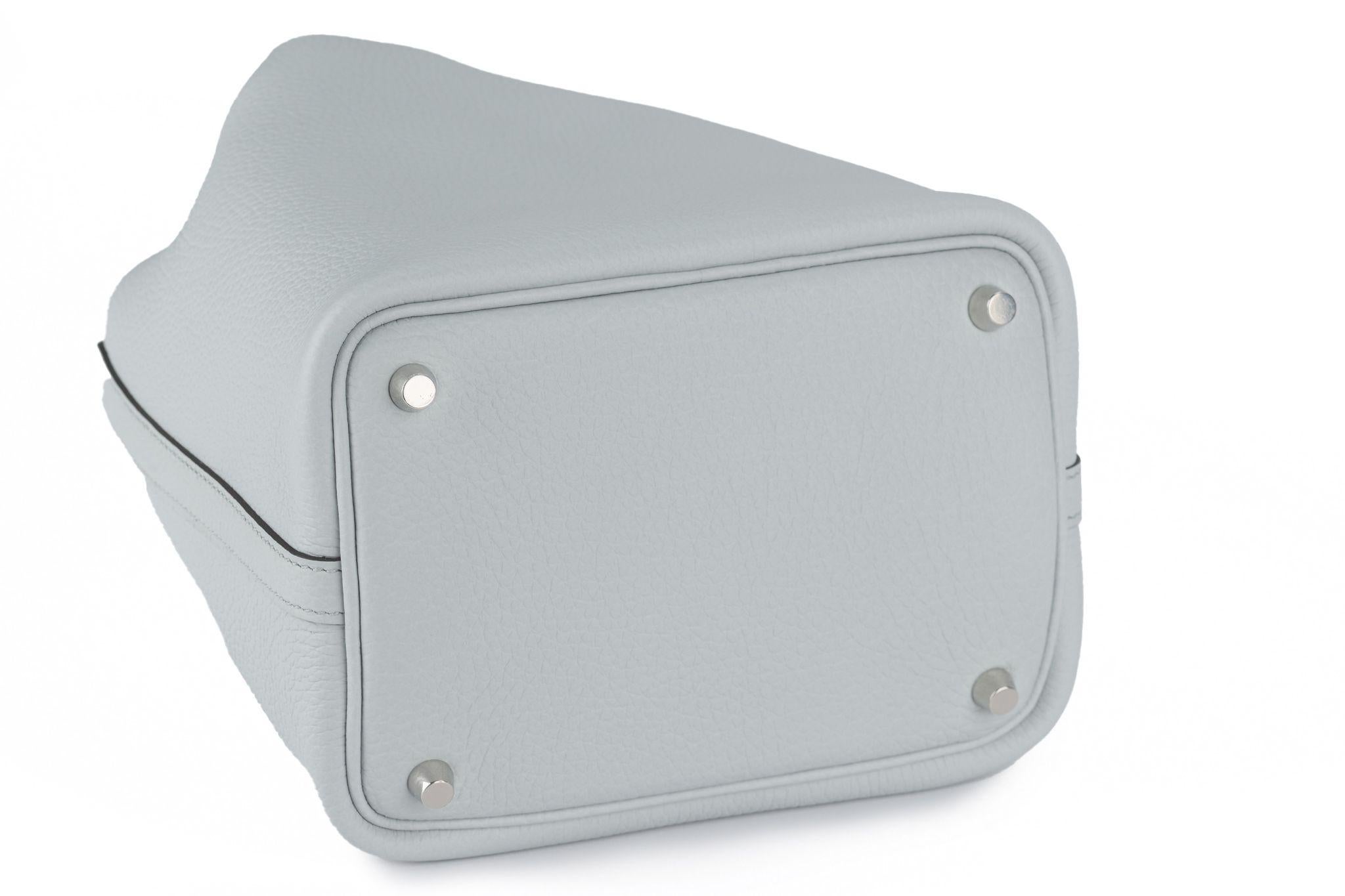 Hermès New Pearl Grey Picotin 18 Togo in vendita 2