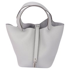 Hermès New Pearl Grey Picotin 18 Togo