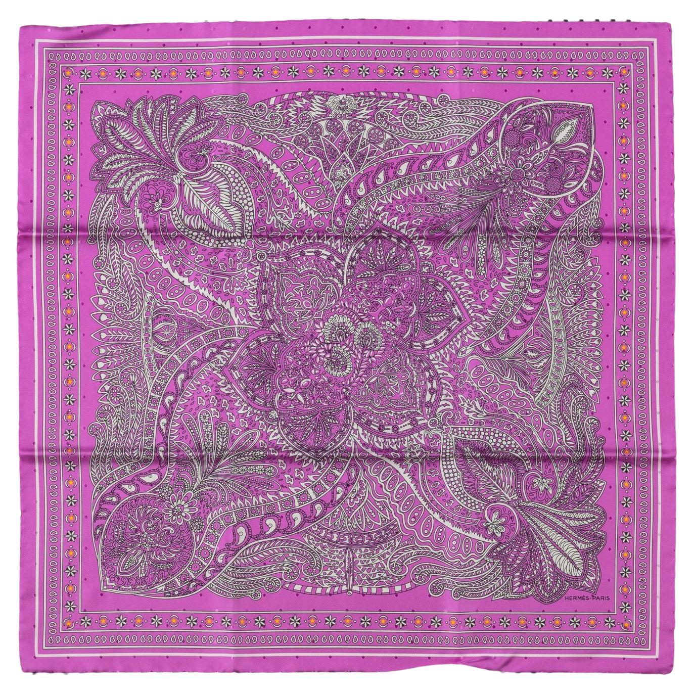 Hermès New Pink Bandana Small Scarf For Sale