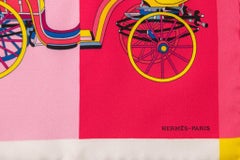 Hermès New Pink Carriages Silk Gavroche
