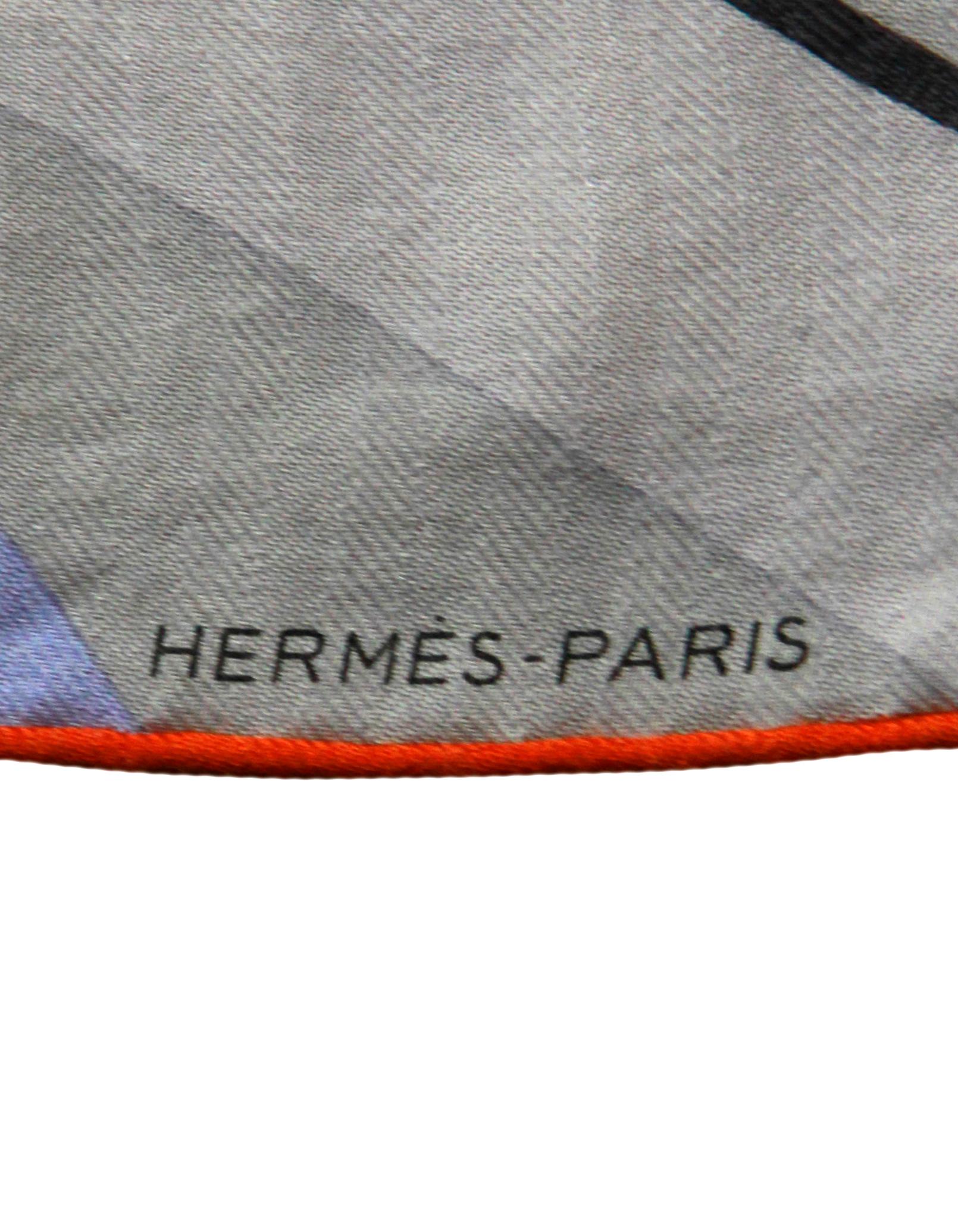 Black Hermes NEW RARE Anthracite/Gris Moyen High Flyer 140cm Silk/Cashmere Shawl Scarf