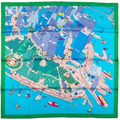 Hermès New Rare Ugo Gattoni NY Silk Scarf