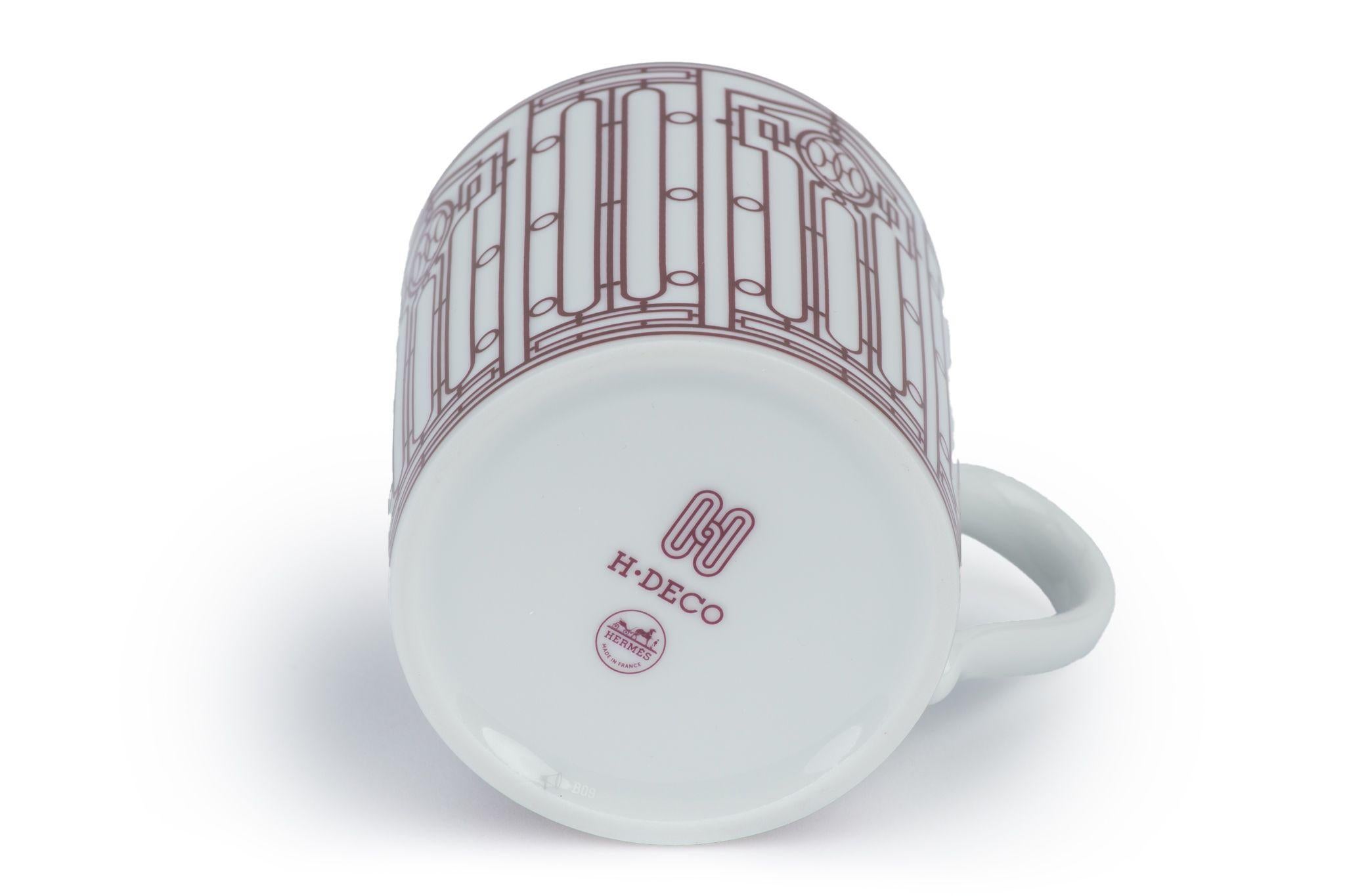 Arancia Tazza Hermès New Red PorcelainH Deco in vendita