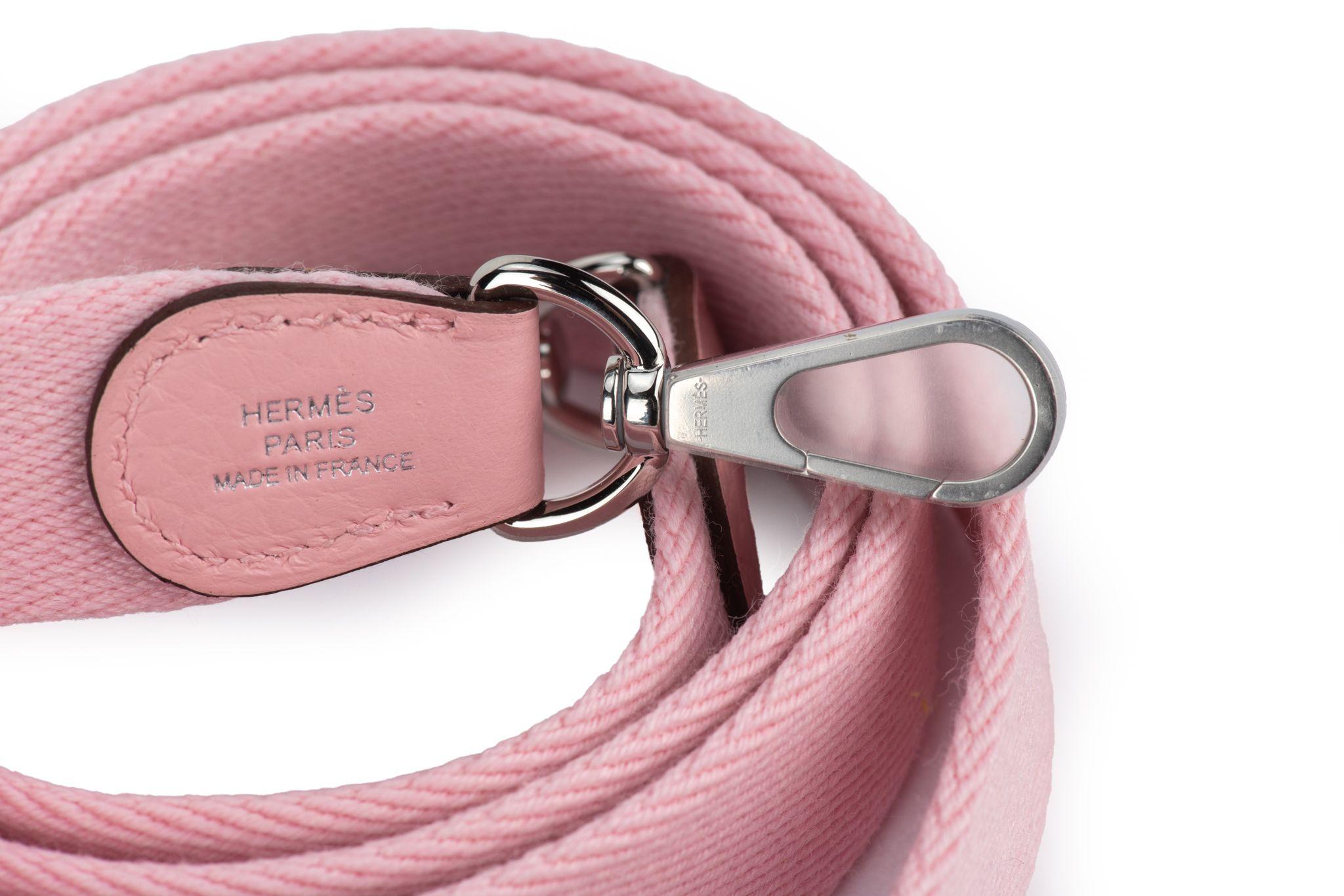 Hermès New Rose Sakura Mini Evelyne en vente 6