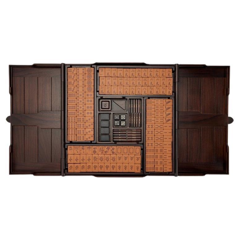 HERMES NEW Rosewood and Swift Helios Mahjong Game Set