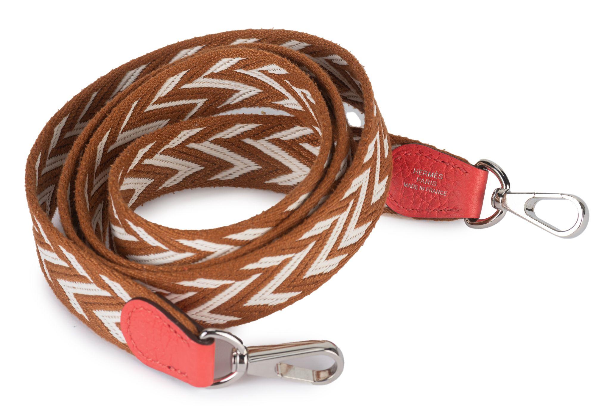 Hermès New Rouge Pivoine Mini Evelyne in vendita 5