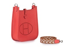 Hermès New Rouge Pivoine Mini Evelyne