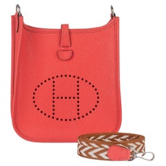 Hermès New Rouge Pivoine Mini Evelyne