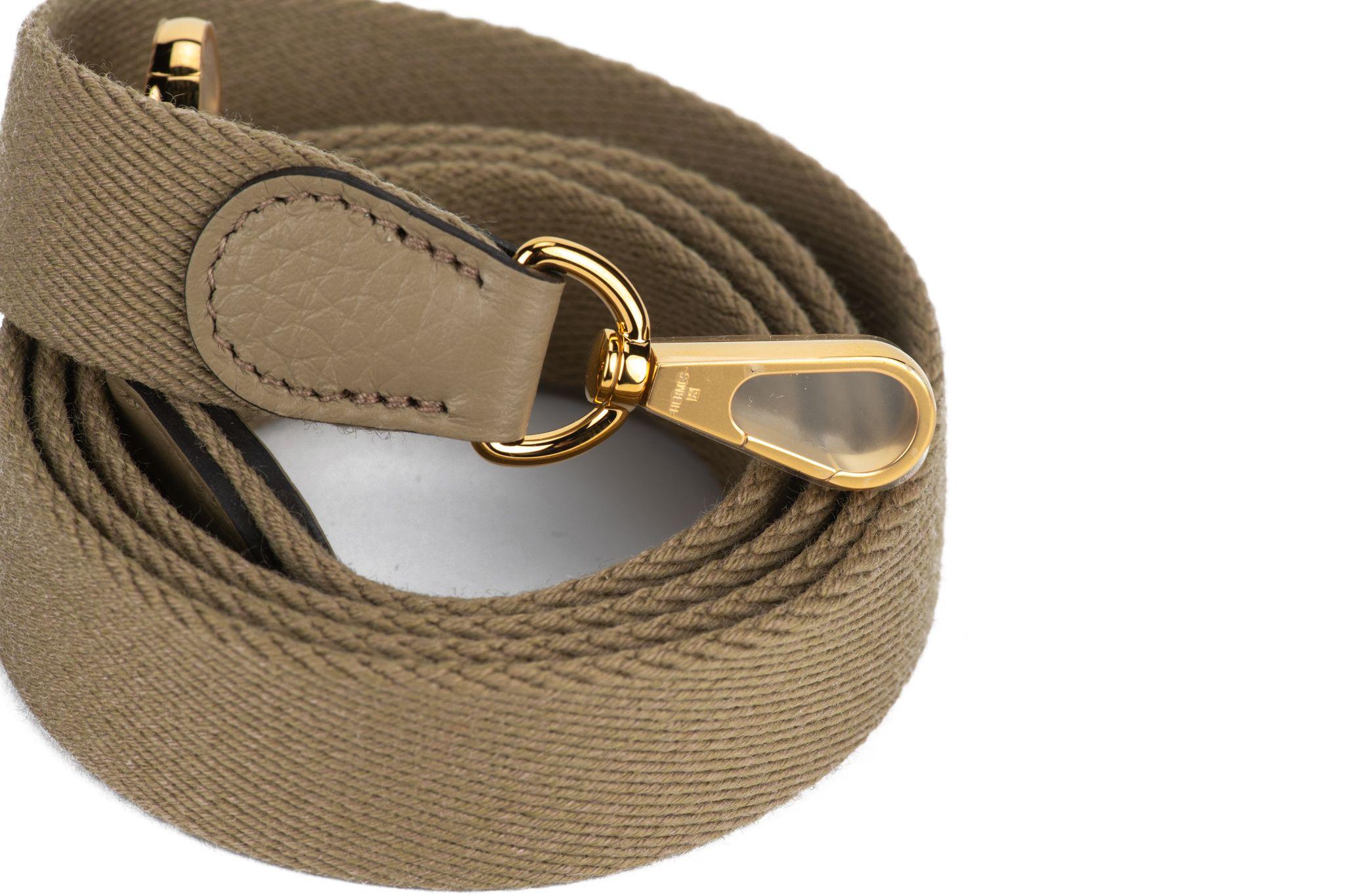 Hermès New Sage Mini Evelyne Gold For Sale 5