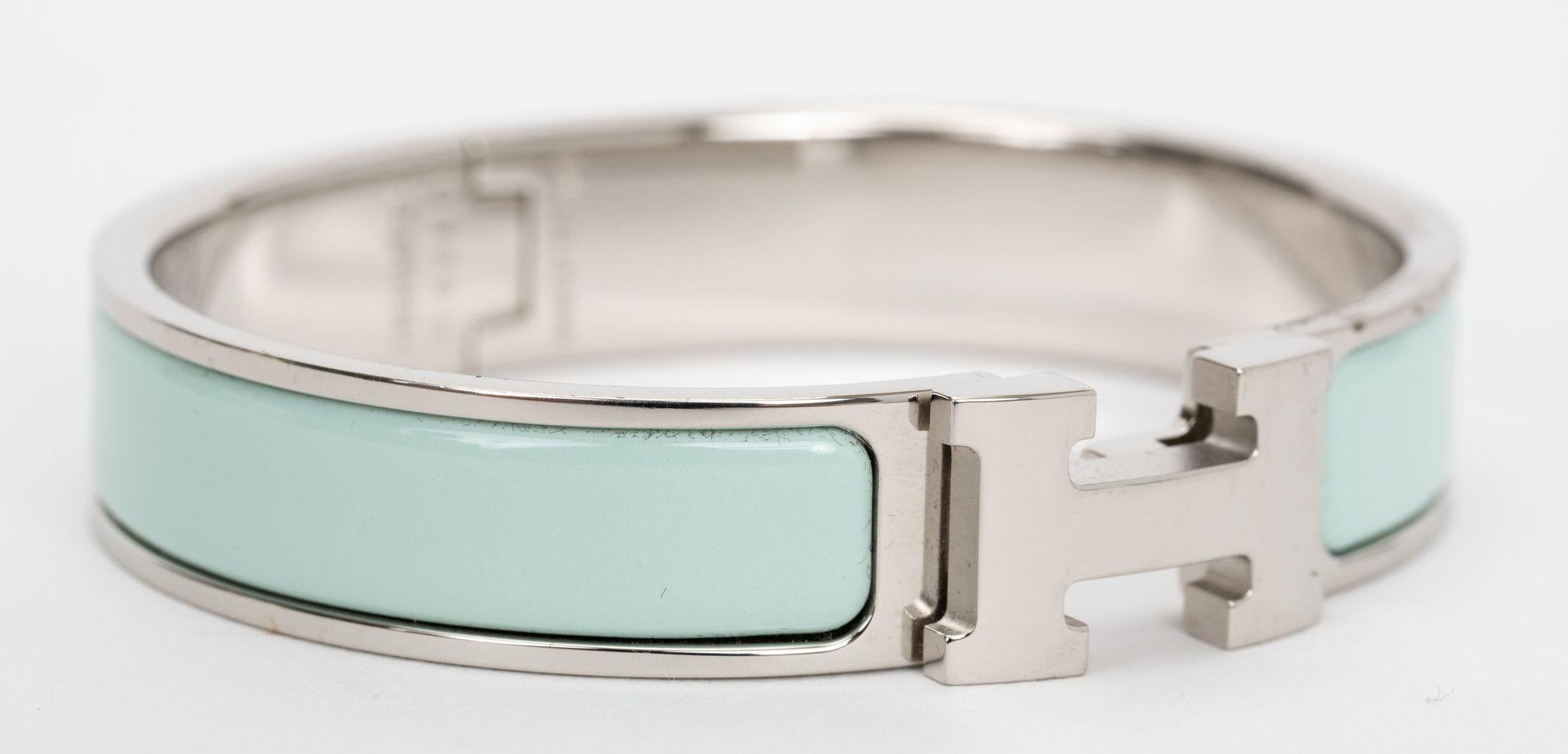 Hermes New Seafoam Clic Clac H Armband im Zustand „Neu“ im Angebot in West Hollywood, CA