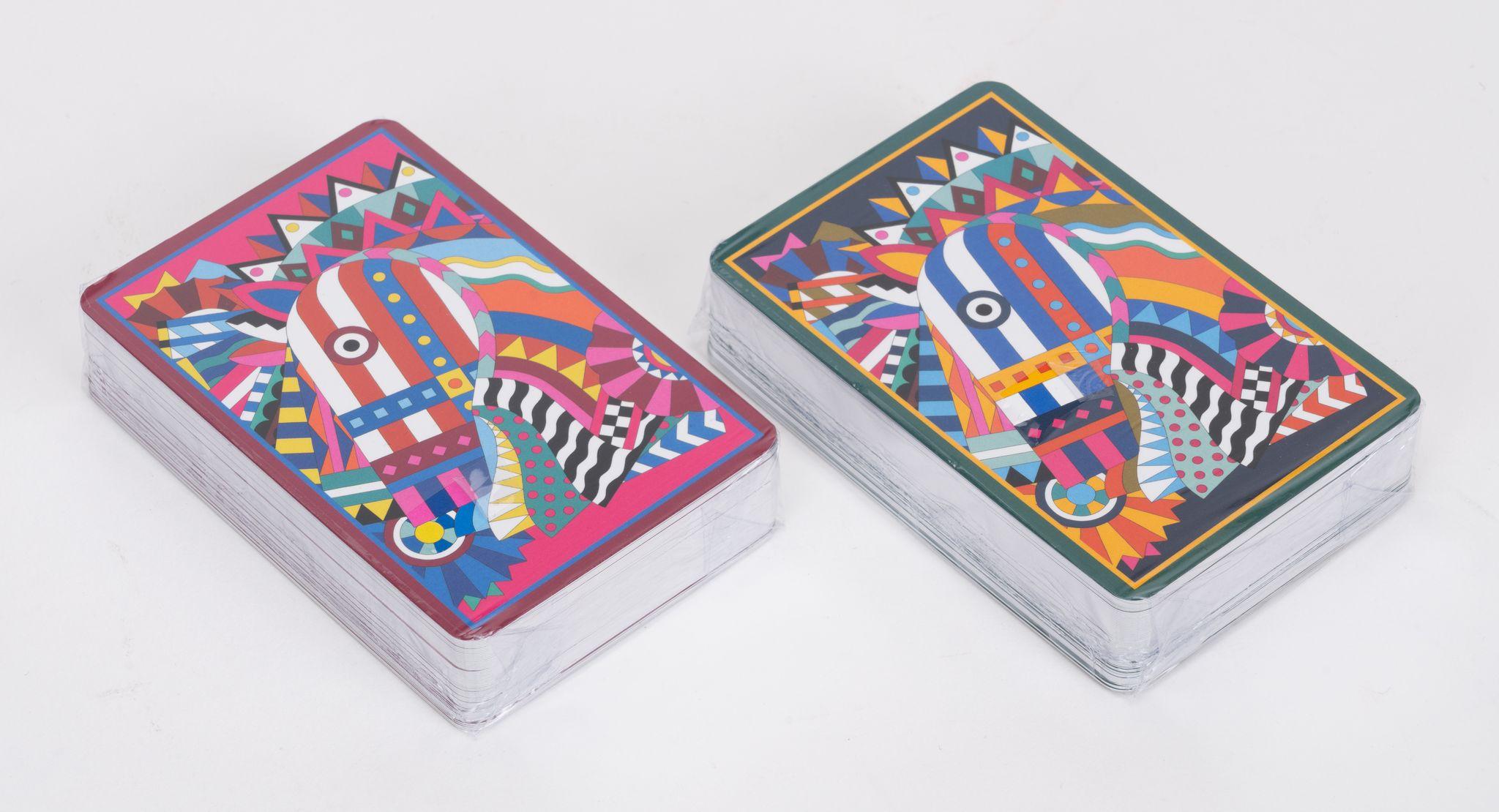 Orange Hermès New Set 2 Poker Decks In Box