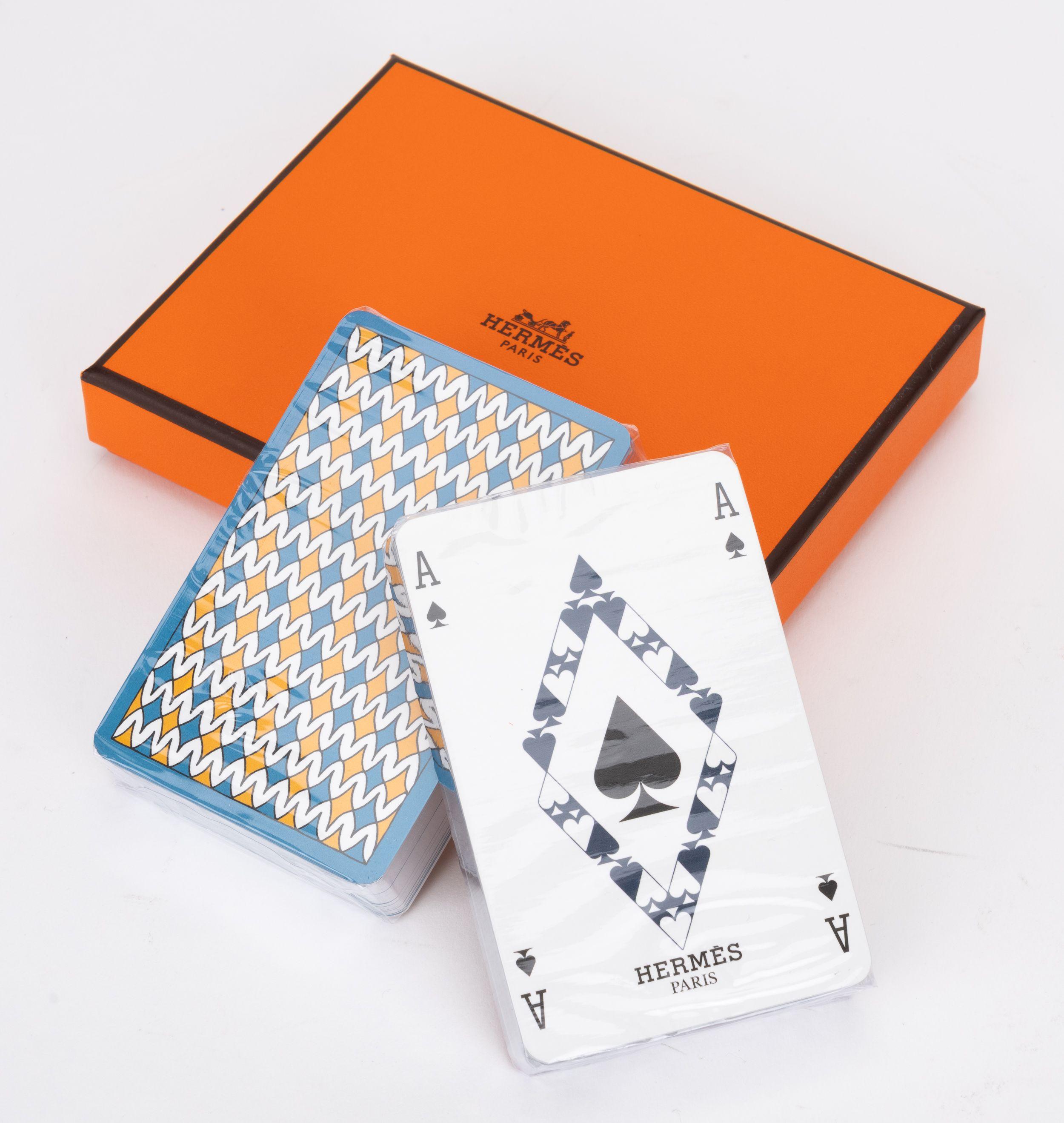 Women's or Men's Hermès New Set 2 Poker Decks In Box For Sale