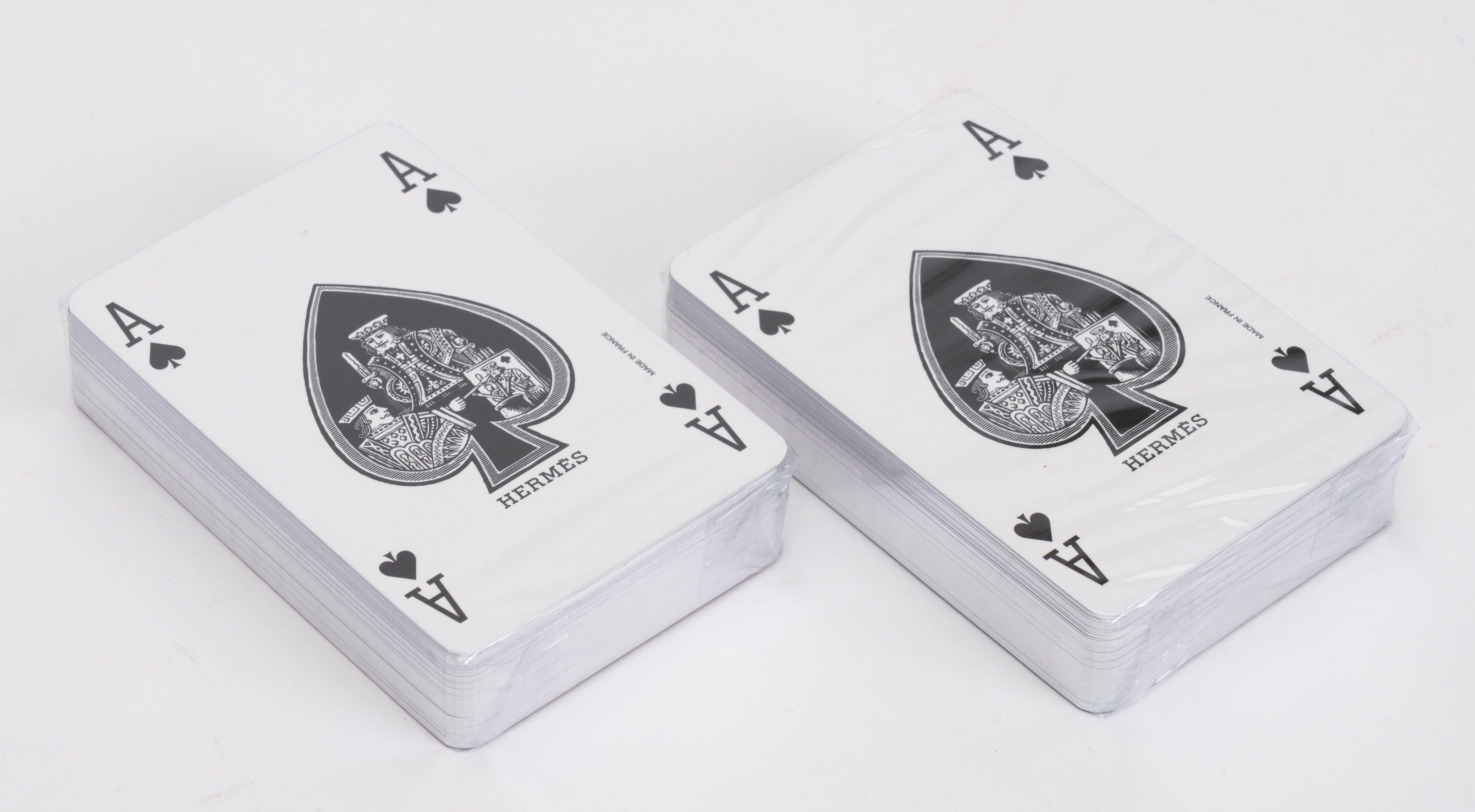 Women's or Men's Hermès New Set 2 Poker Decks In Box For Sale