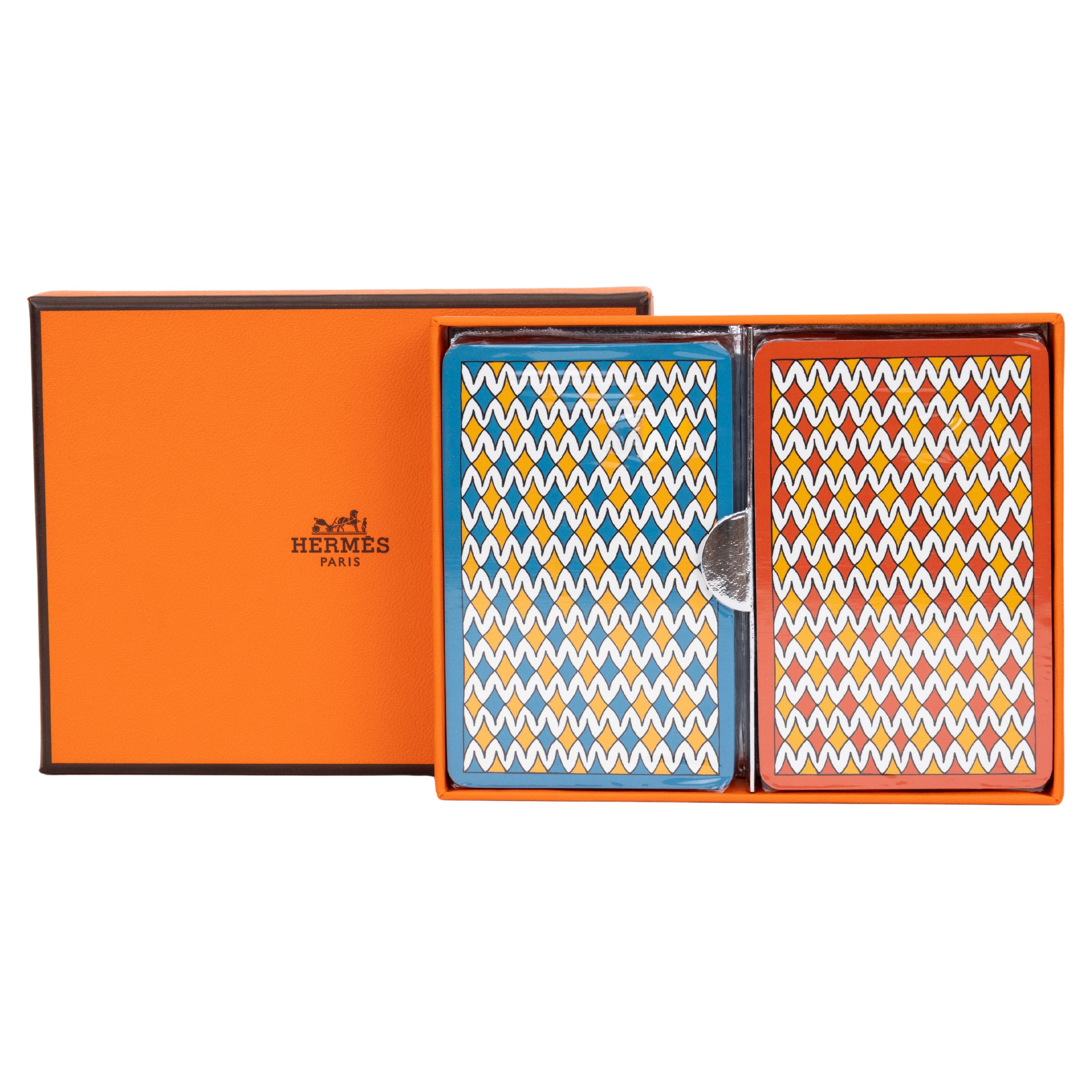 Hermès New Set 2 Poker Decks In Box