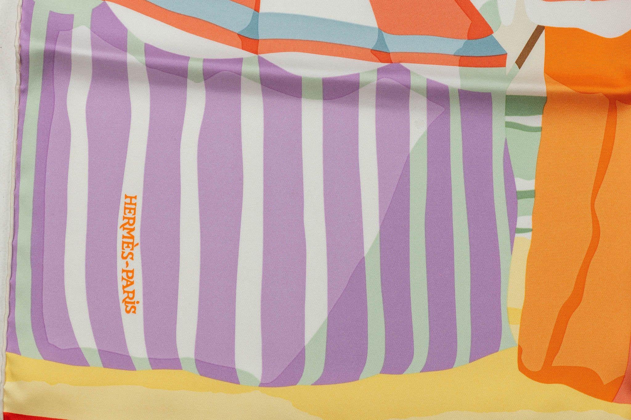 Women's or Men's Hermès New Silk Beach Cabanas Stole For Sale
