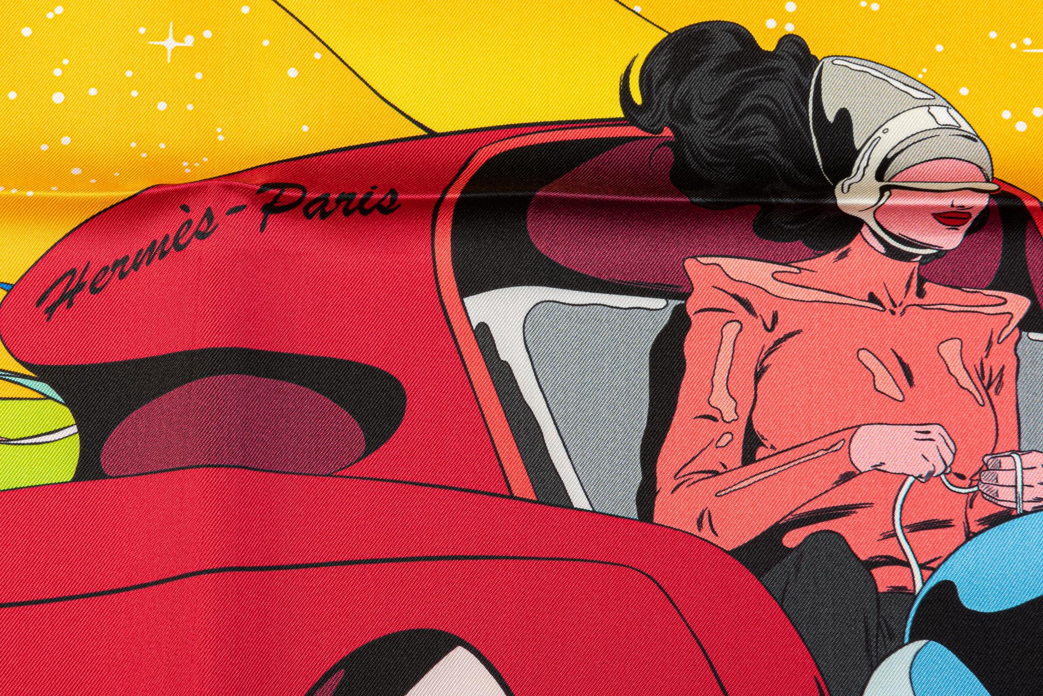 Hermes New Space Derby Silk Scarf For Sale 1