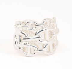 Hermès New Sterling Kette Ring Größe 6,75