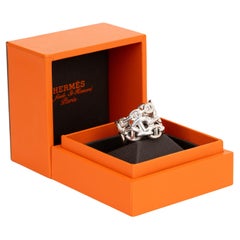 Hermès New Sterling Chain Ring Size 6.75