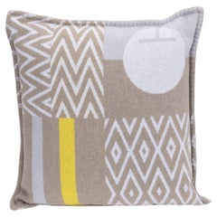 Hermès New Taupe Wool Decorative Pillow