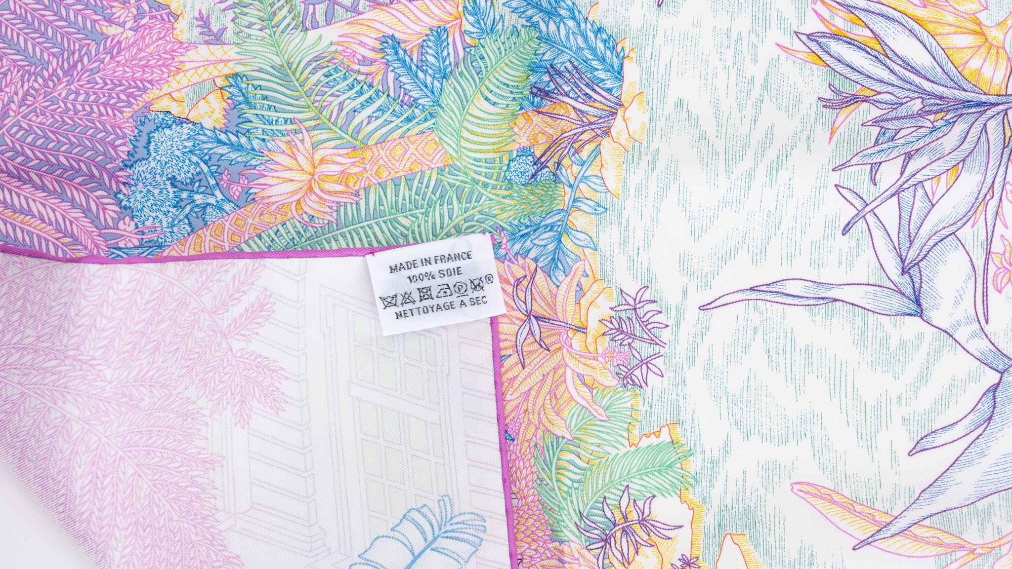 Hermès New Tropical Garden Silk Gavroche For Sale 1