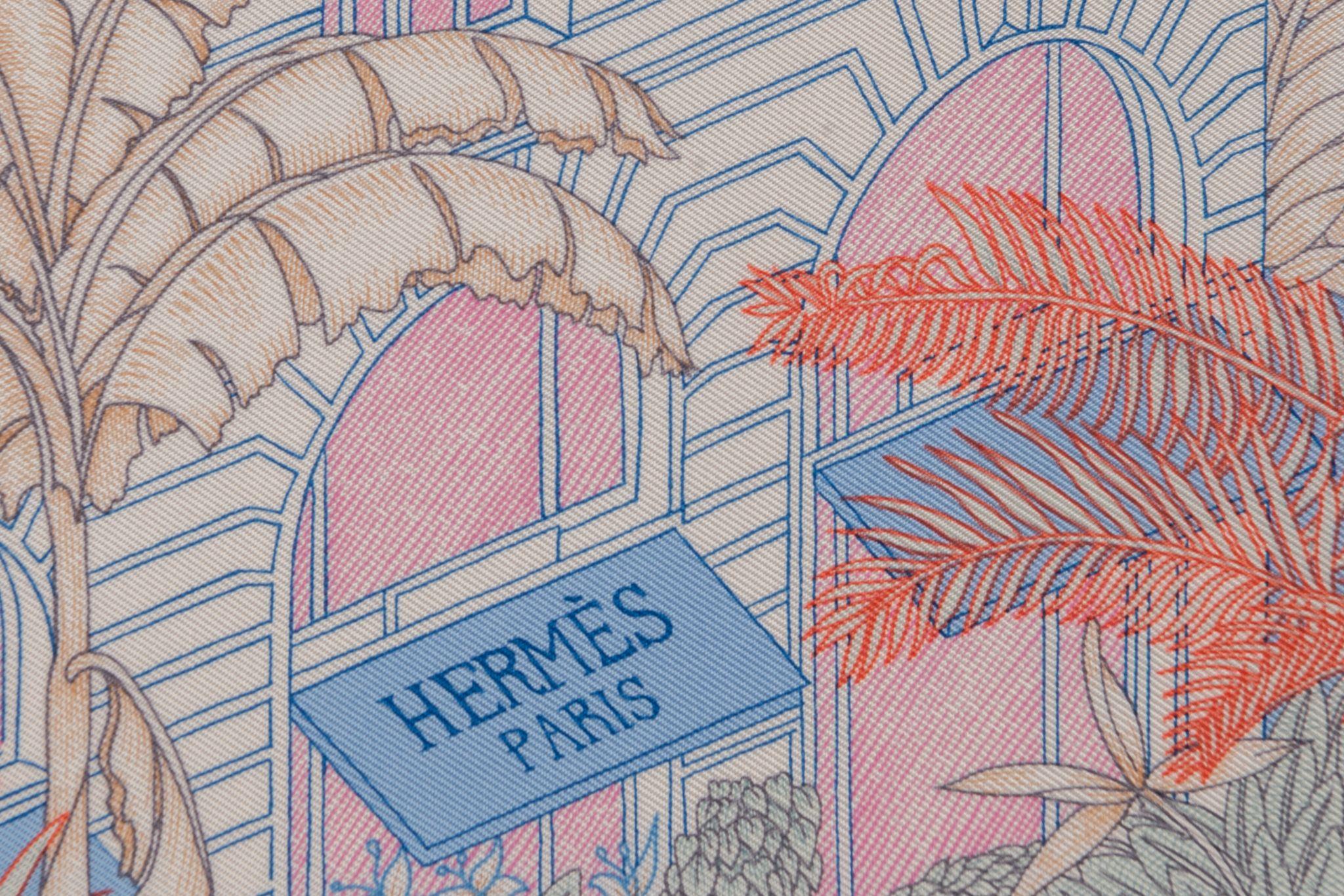 Hermès New Tropical Garden Seide Gavroche im Angebot 2