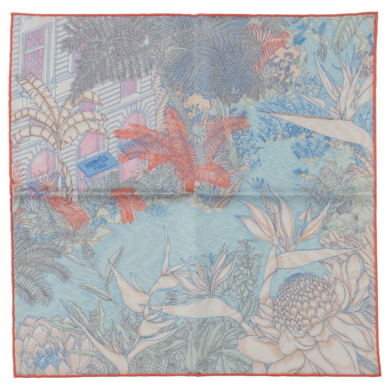Gavroche de seda Hermès Nuevo Jardín Tropical