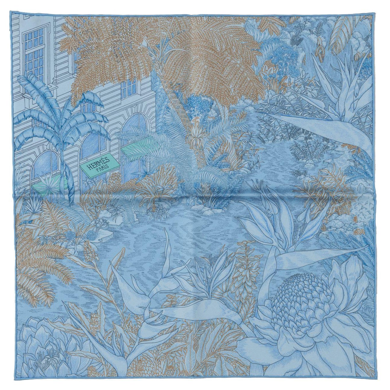 Gavroche de seda Hermès Nuevo Jardín Tropical