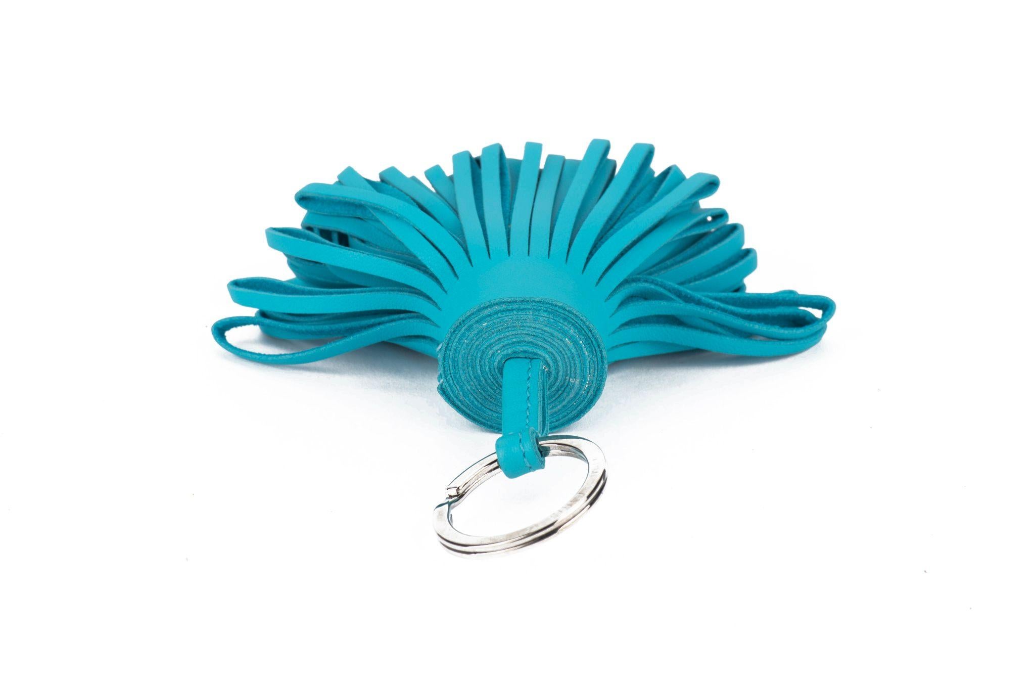 Hermès New Turquoise Carmen Keychain In New Condition For Sale In West Hollywood, CA