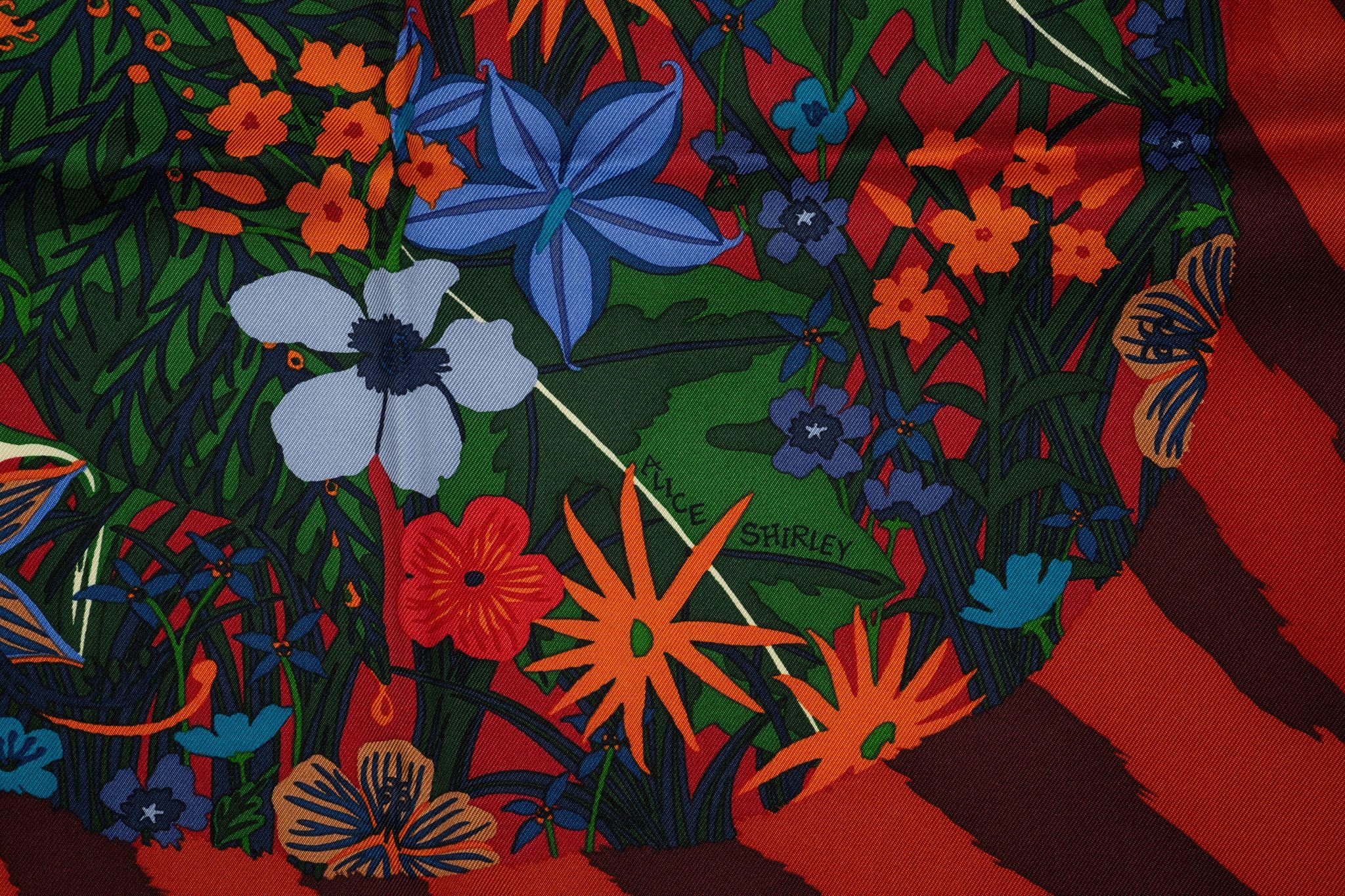 Hermès New Tyger Tyger Scarf Saumon Unisexe en vente