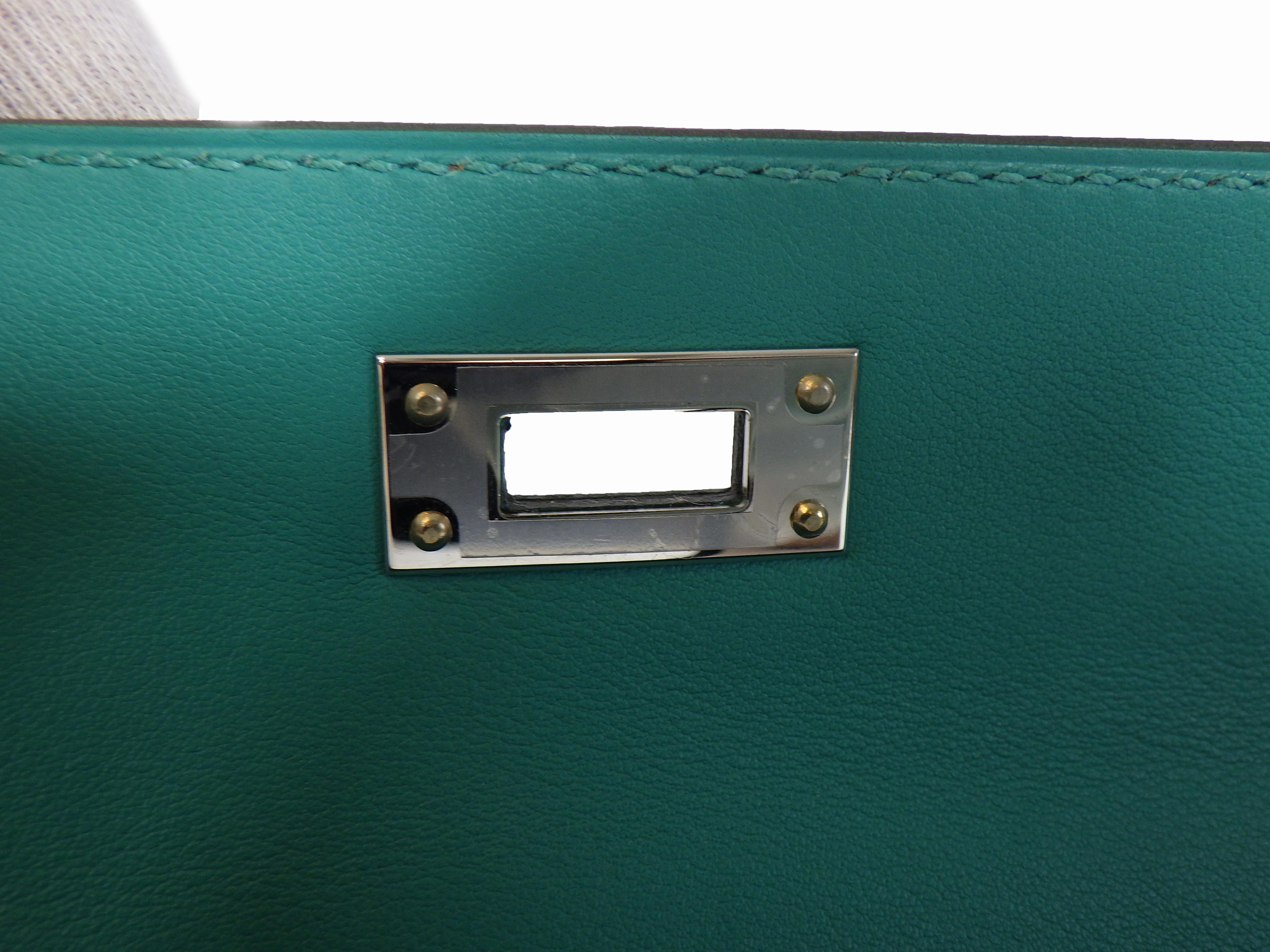 Hermes - New w/ Tags - Kelly Cut Clutch 31 2019 - Vert Verone - Handbag 4