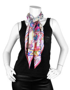Hermes NEW WITH TAGS Multicolor Kachinas 90cm Silk Wash Scarf