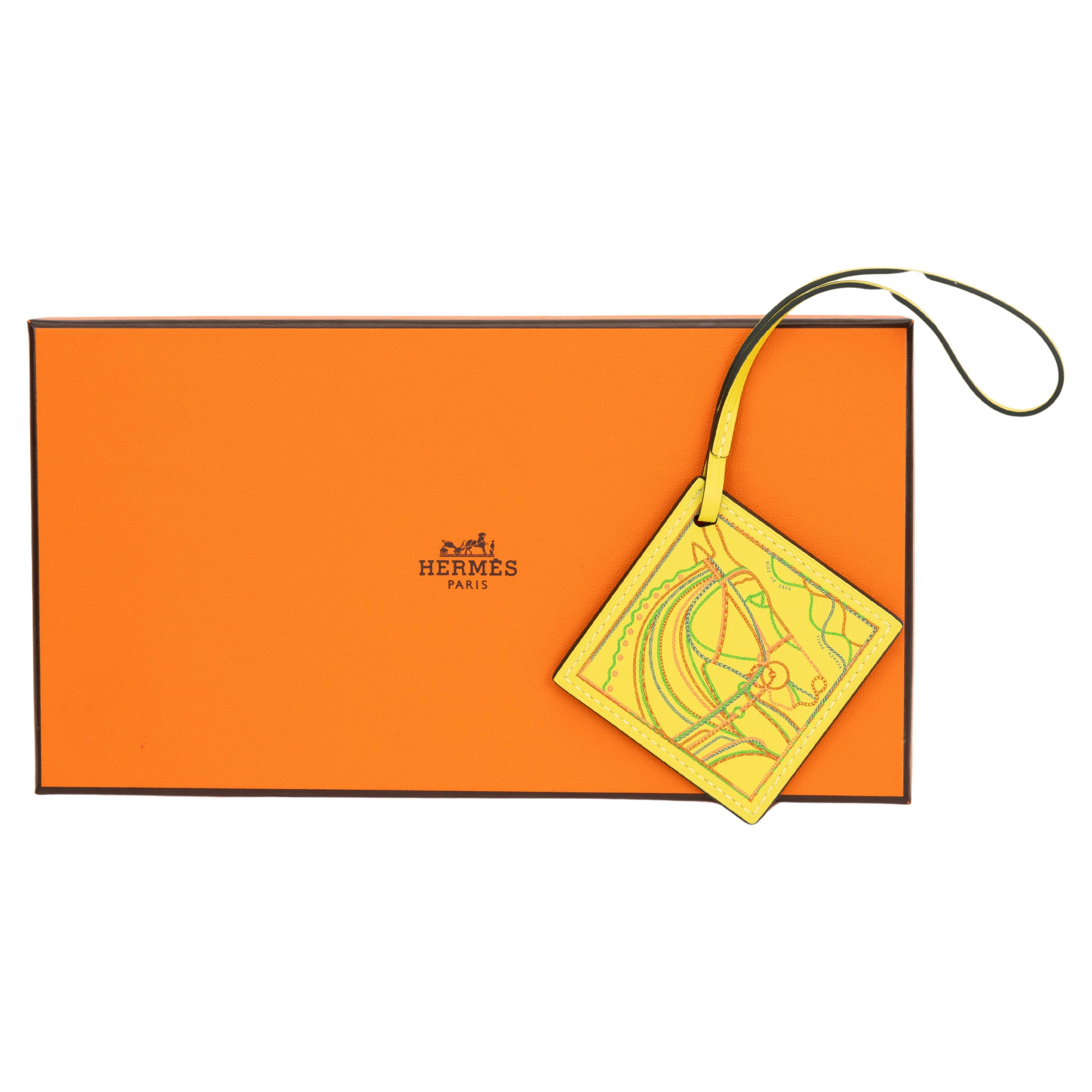 Hermès New Yellow Leather Bag Charm For Sale